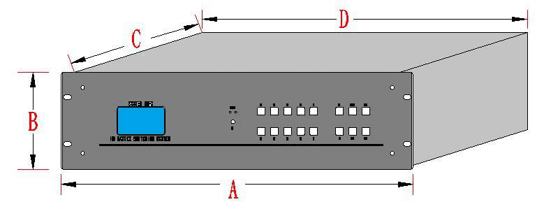 Seamless Hybrid Matrix Switcher 32×32 dimensions