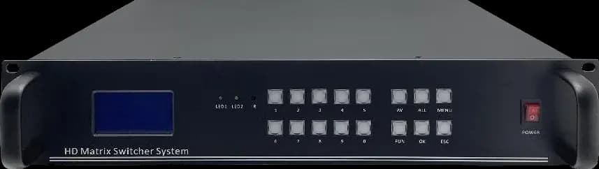 VEXWALL seamless hybrid matrix switcher — real front panel